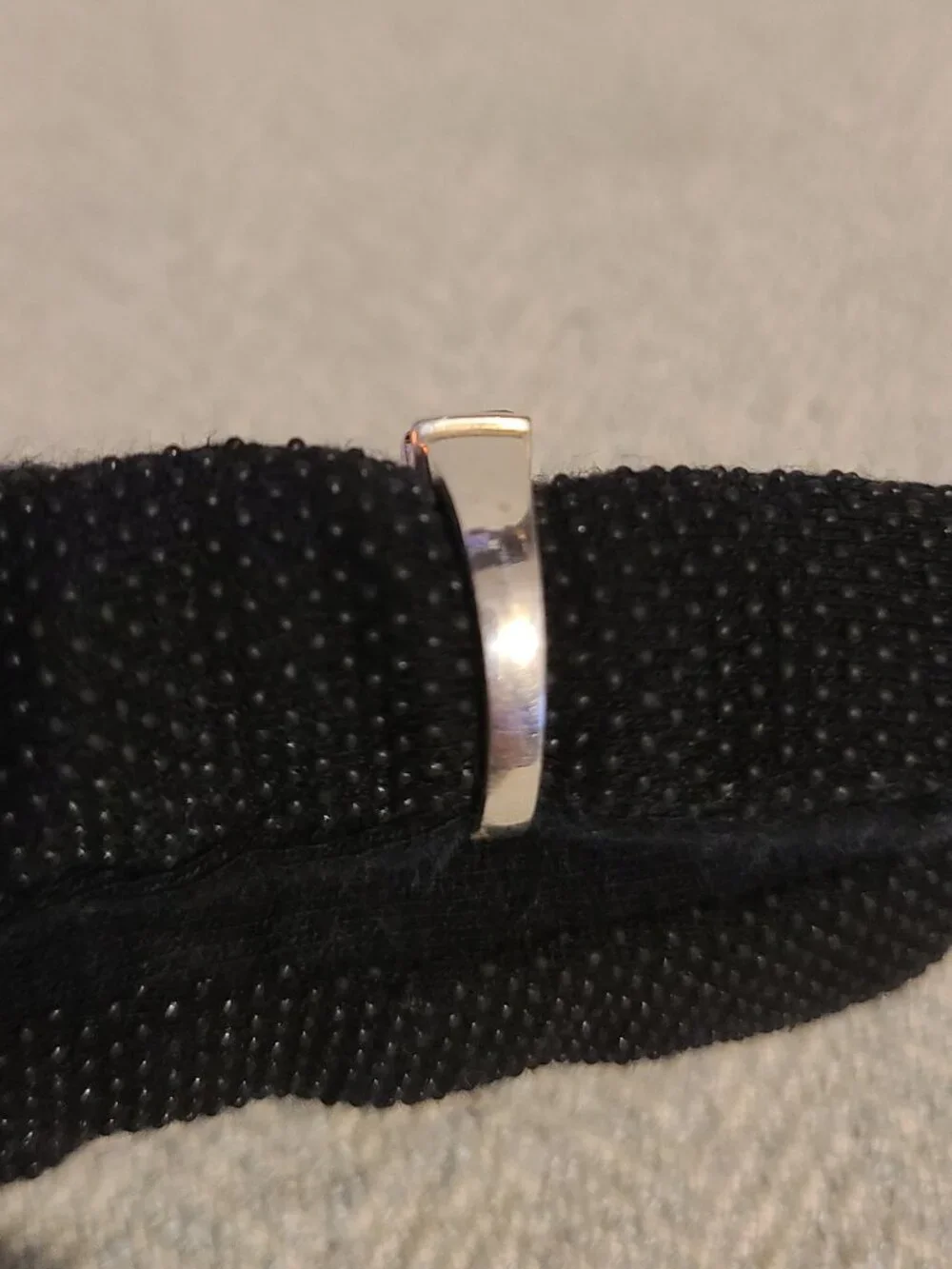 Baguette cut Garnet sterling silver ring size 7